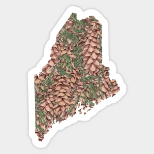 Maine in flowers Sticker